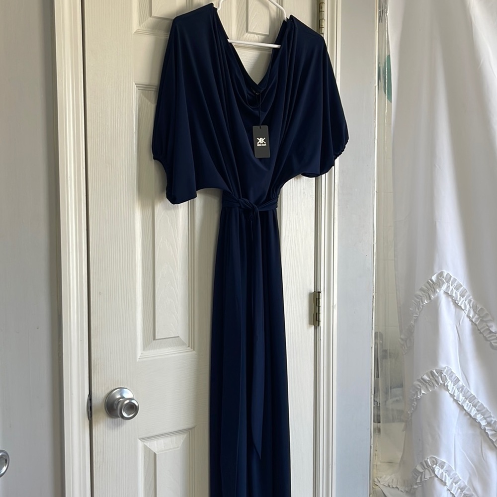 GCGME off the shoulder dress, navy 2x